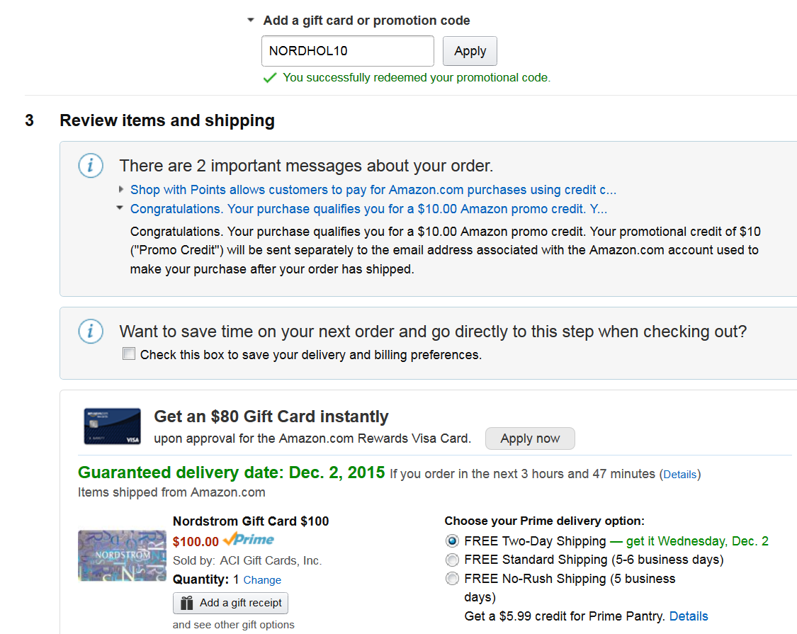 Buy A 100 Nordstrom Gift Card And Receive A 10 Amazon Promo Code Buy A 50 Hyatt Egift Card And Receive A 10 Amazon Promo Code Dansdeals Com