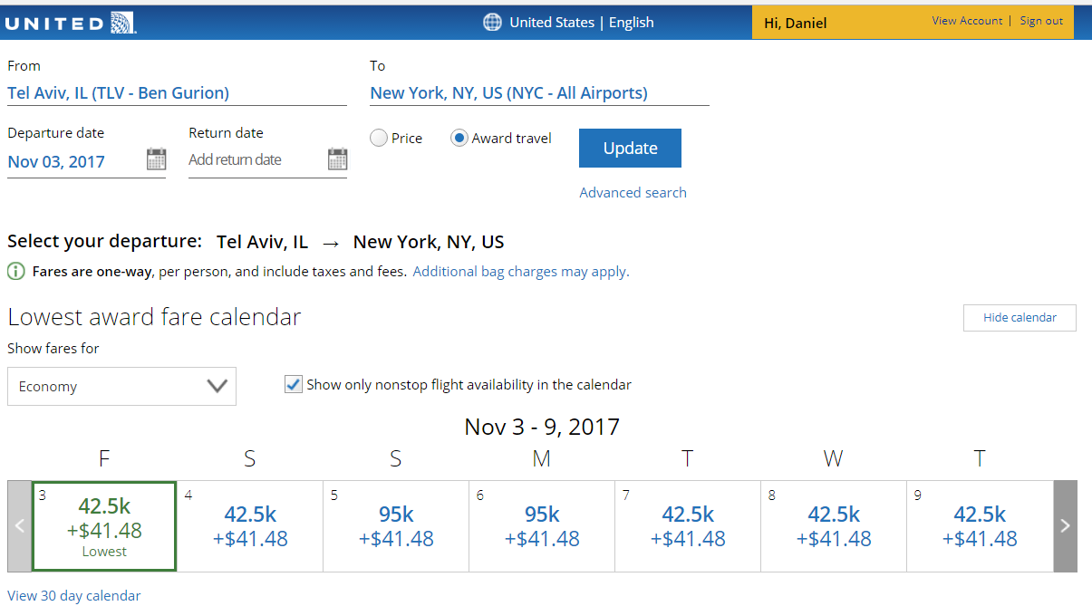 Hate The New United Award Calendar? Here's How To Access The Old United