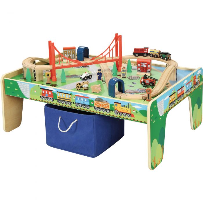 Wooden 50 Piece Train Set With Table For 34 97 From Get This Deal Wooden 50 Piece Train Set With Table For 34 97 From Shipping