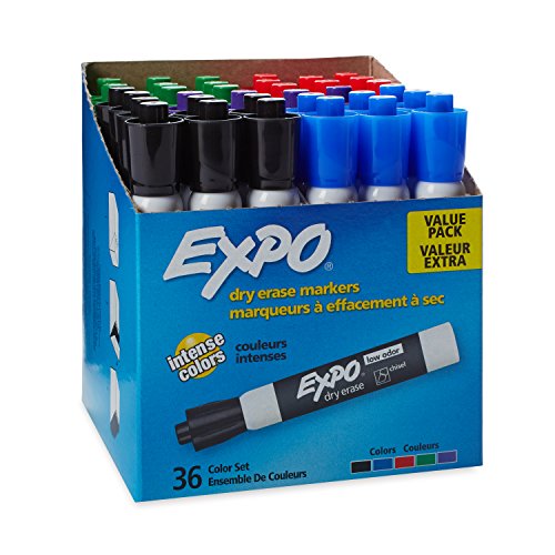 36Pack Of EXPO LowOdor Dry Erase Markers For 12.60 From Amazon