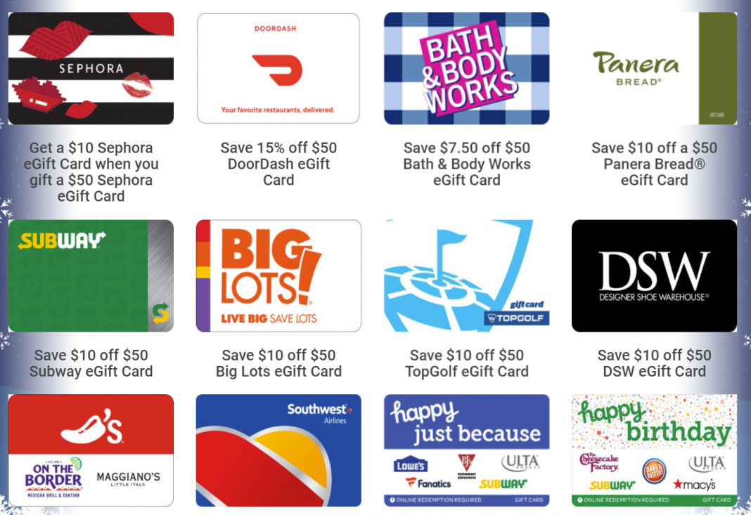 Save On Doordash, Southwest, TopGolf, Macy's, Big Lots, And More Gift