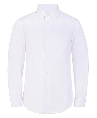 Calvin Klein Boys' Slim Fit Button Down White Dress Shirt For $13.80 ...