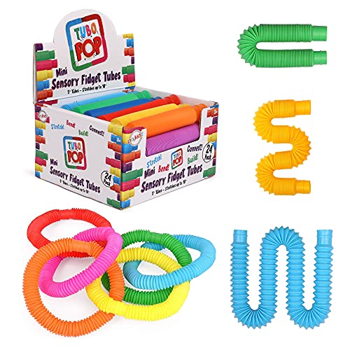 Pack Of 24 Pop Tubes Fidget Sensory Toys For 15.99 Shipped From Amazon