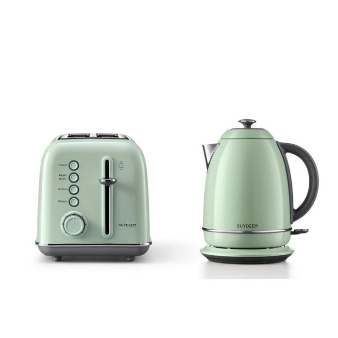 Buydeem K640 Electric Kettle + 2-Slice Toaster Bundle Just $94.99