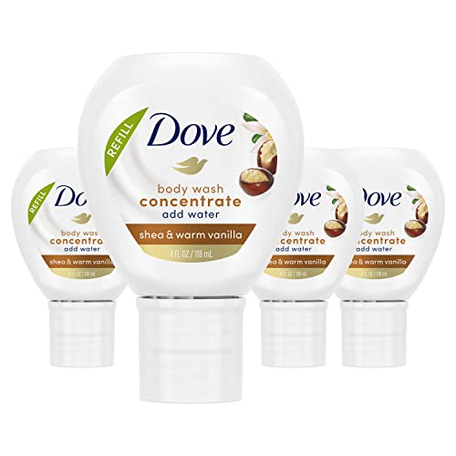 4 Pack Of Dove Shea & Warm Vanilla Body Wash Concentrate Refill Now Just  $5.94-$6.64 From  After $16 Price Drop 