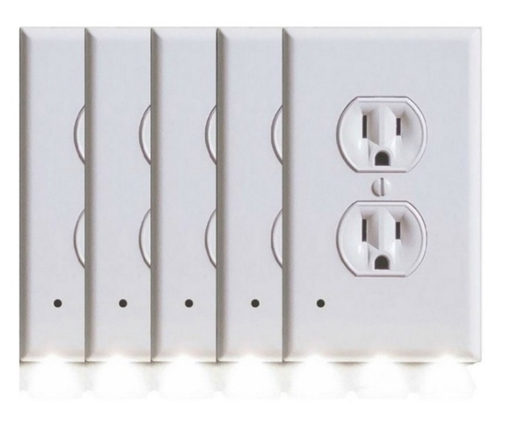 5 Pack Of Outlet Covers With Built In LED Night Lights For 12.47