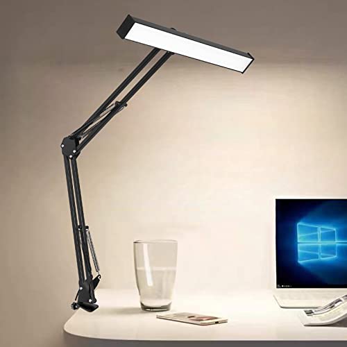 LED Desk Lamp, Swing Arm Desk Lamps with Clamp, Eye-Care Architect