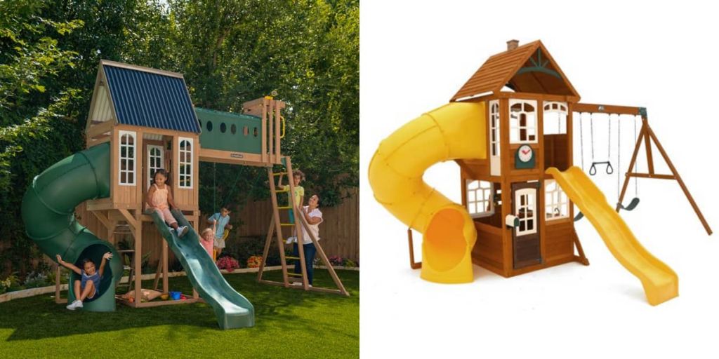 Kidkraft Castlewood Wooden Play Set Now Just 799 And Kidkraft Skyway