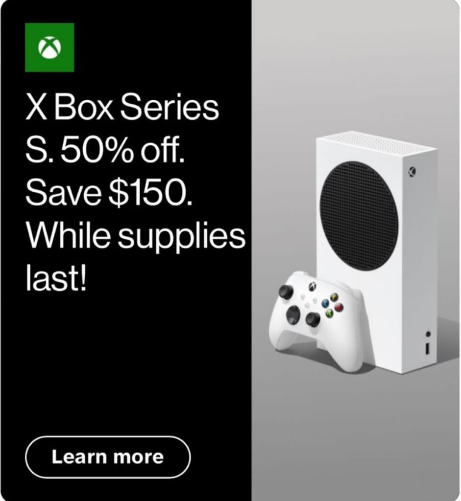 Save 50 On An X Box Series S For Targeted Verizon Up Rewards Members