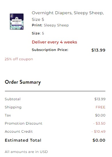 Honest diaper best sale coupon printable