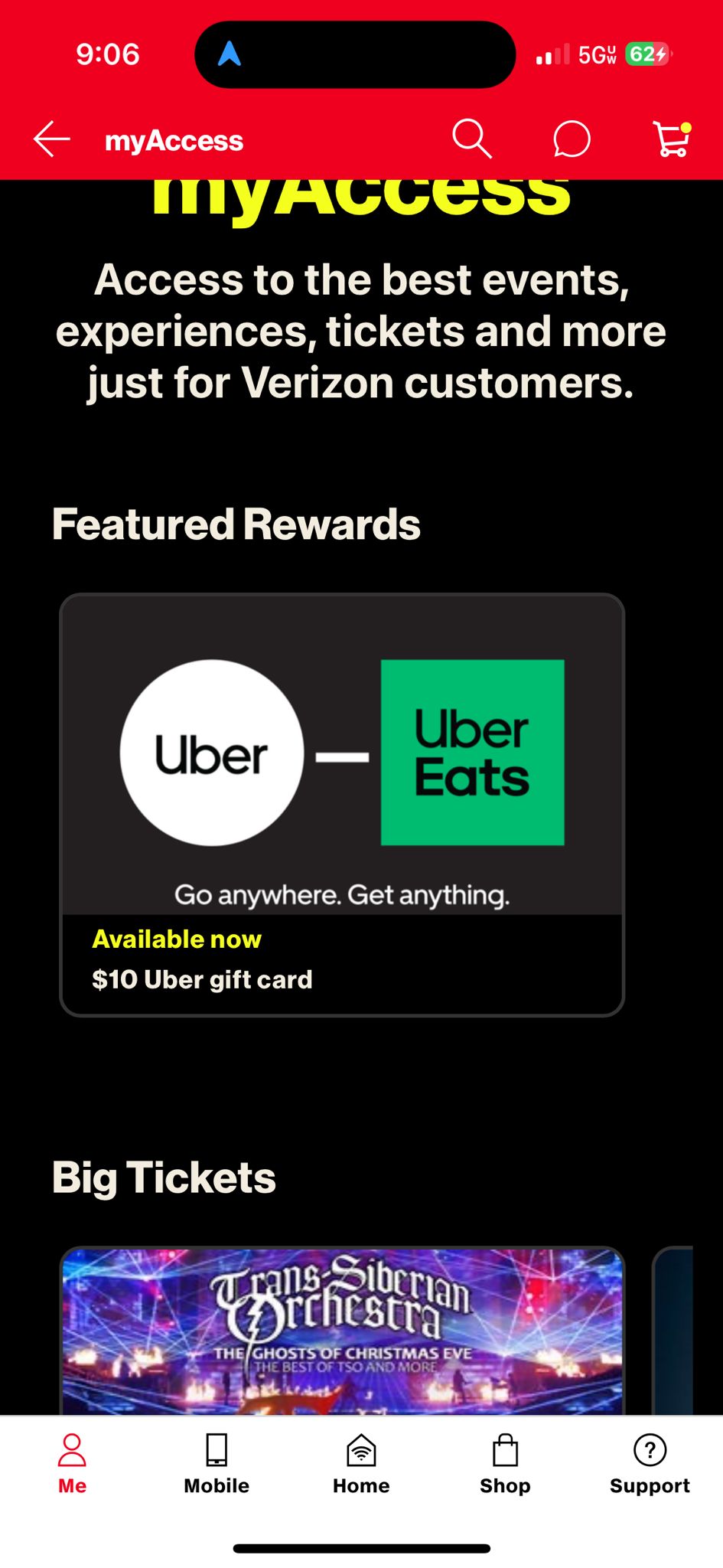 Verizon Access Rewards: Check Your Account For A Free $10-$15 Uber Eats ...