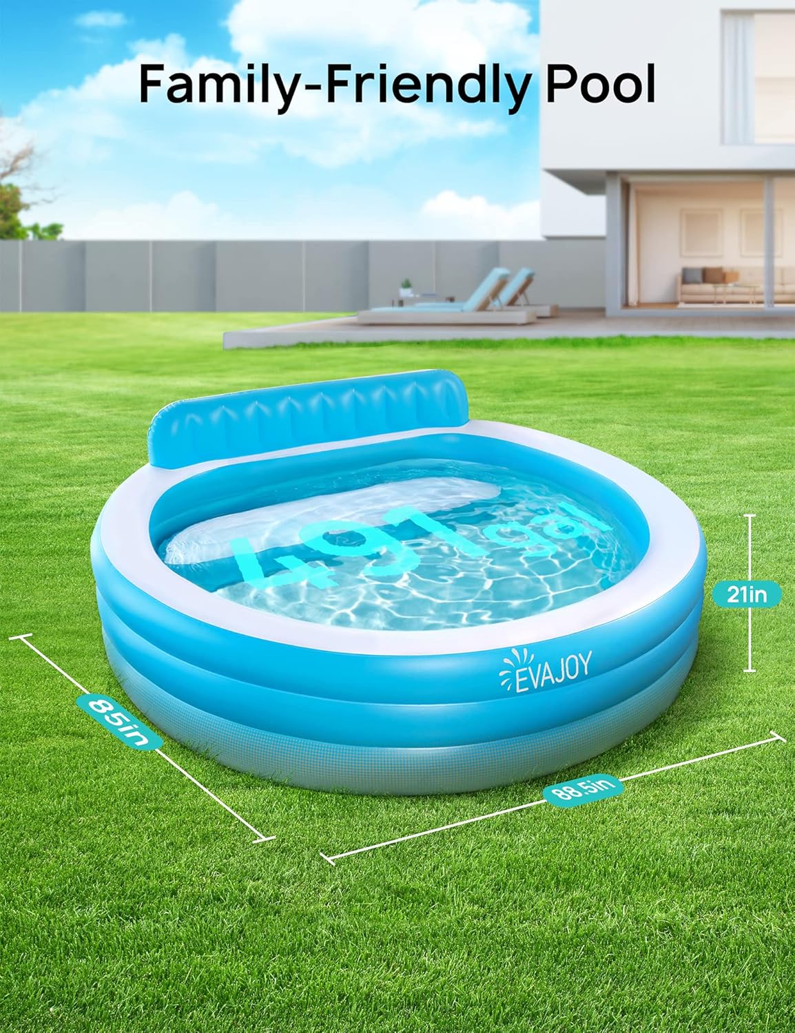 Inflatable 491 Gallon Family Swimming Pool With Seats For $25.41 From ...