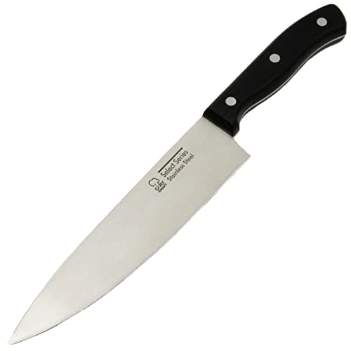 Chef Craft Select Chef Knife, 8 inch blade 15 inch in length, Stainless Steel/Black