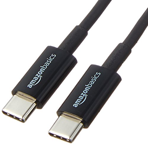 Amazon Basics USB-C to USB-C 2.0 Fast Charger Cable, 480Mbps Speed, USB-IF Certified, for Apple iPhone 16/15, iPad, Samsung Galaxy, Tablets, Laptops, 6 Foot, Black