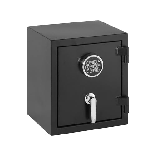 Amazon Basics Fire Resistant Security Safe with Programmable Electronic Keypad, Secure Valuables and Important Documents, 14.17