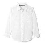 French Toast boys Long Sleeve Classic Dress (Standard & Husky) Button Down Shirt, White, 10 US