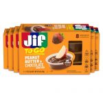 Jif Peanut Butter & Chocolate To Go, 8 Count Cups (Pack of 6), Less Sugar, Thick & Creamy Texture