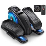 MERACH Under Desk Elliptical Machine, Ellipse Leg Exerciser for Seniors Adults Fully Assembled, Portable & Quiet Electric Seated Pedal Exerciser with 12 Adjustable Speed & Remote Control & 12 AutoMode