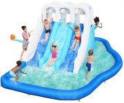 Bestway H2OGO! Tidal Trifecta Kids Inflatable Water Park | Inflatable Triple Slide and Splash Pool | Great for Kids Ages 5 and Up