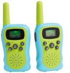 Amazon Basics Kids Walkie Talkie Set, Range Extending Set of 2, for Camping or Birthday Toys, Green and Blue