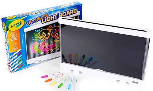 Crayola Ultimate Light Board - White, Kids Drawing Tablet, LED Drawing Board for Kids & Adults, Art Projector, Sketching Gift for Boys & Girls, Toys for Kids, 6+