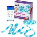 WiZ LED Smart Light Strip - Sunset to Sunrise Automation + Preset Light Modes + Control with Voice or App, Full Color RGB, Works with Alexa, Google Home, and HomeKit - 50 ft Cut to Fit