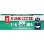 Bumble Bee Chunk Light Tuna In Water, 3 oz Cans (Pack of 3) - Wild Caught Skipjack Tuna - 12g Protein Per Serving - MSC Certified Sustainable Seafood, Non-GMO, Gluten Free, Kosher