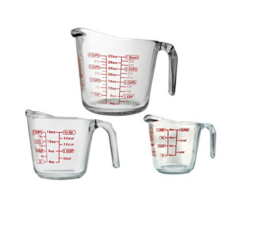 Set Of 3 Anchor Hocking Glass Measuring Cups For $13.49 From Amazon
