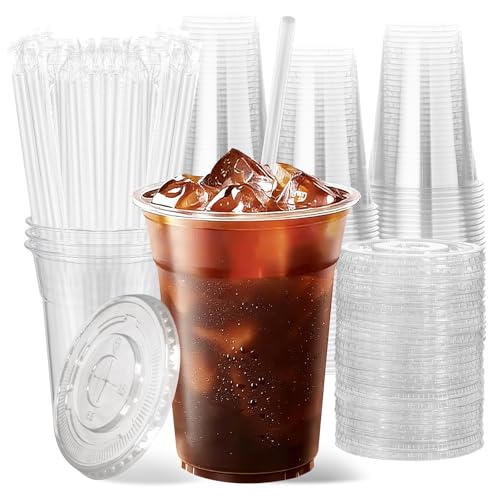 Alive Again! 100 Pack Of 16oz. Clear Plastic Cups With Lids And Straws For  $14.88-$16.02 Shipped From Amazon - DansDeals.com