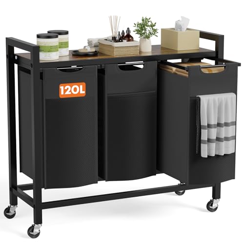 DUMOS Laundry Hamper With 3 Pull-Out Removable Sorter Bags For $35.99 Shipped From Amazon