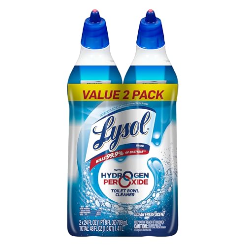 2 Pack Of Lysol Hydrogen Peroxide Toilet Bowl Cleaner Gel Ocean Fresh Scent 24oz. Bottles For $3.72 From Amazon