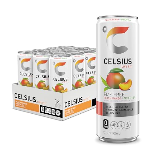 12 Cans Of CELSIUS Fizz Free Peach Mango Or Sparkling Fuji Apple Pear Sugar Free Energy Drink For $12.75-$14.25 Shipped From Amazon