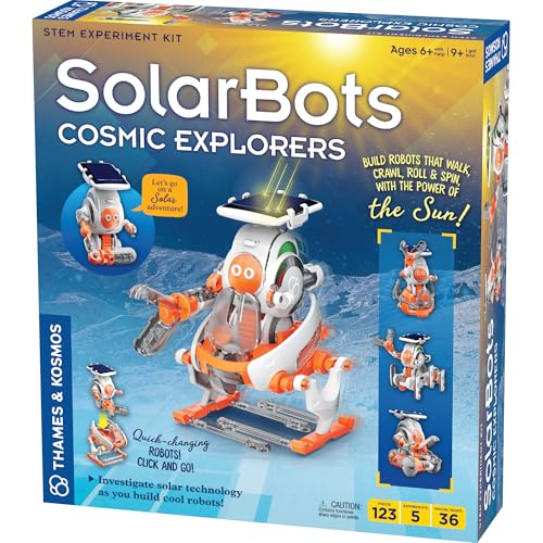 Thames & Kosmos SolarBots Cosmic Explorers 5-Pack Solar-Powered Robot Kit For $9.99 From Amazon