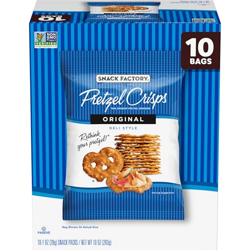10 Pack Of Snack Factory Original Pretzel Crisps 1oz. Snack Bags For $4.28-$4.93 Shipped From Amazon