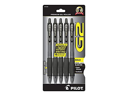 5 Pack Of Pilot G2 Premium Bold Point Gel Pens For $3.80-$4 Shipped From Amazon