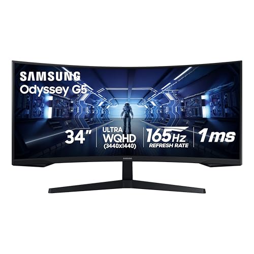 Samsung 34″ Odyssey G5 Ultra-Wide Gaming Monitor With 1000R Curved Screen For $203.99 Shipped From Amazon