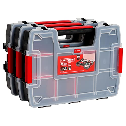 3 Pack Of Craftsman Small Parts Storage Organizer With 10 Compartments For $13.08 From Amazon
