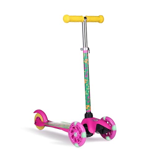Voyager Barney Self Balancing 3 Wheel Kick Scooter With Light Up Wheels For $24.99 From Amazon