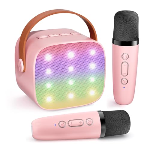 Mini Karaoke Machine With Two Microphones For $7.99 From Amazon