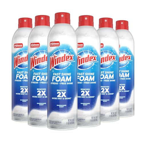 6 Pack Of Windex Fast Shine Foam Glass Cleaner Aerosol Bottles For Just $12.35 From Amazon
